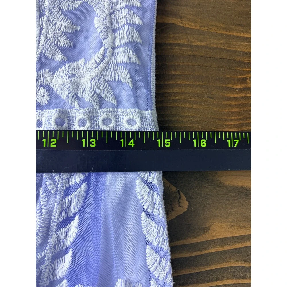 Orange Creek Maxi Dress Women S Periwinkle Embroidered Mesh Lace Long Sleeve